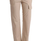 Chic Beige Cropped Pants - Regular Fit Elegance