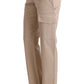 Chic Beige Cropped Pants - Regular Fit Elegance