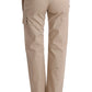 Chic Beige Cropped Pants - Regular Fit Elegance