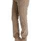 Beige Regular Fit Luxe Trousers