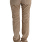 Beige Regular Fit Luxe Trousers