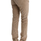 Beige Regular Fit Luxe Trousers