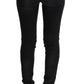 Chic Slim Fit Black Cotton Jeans