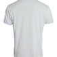 White Cotton Round Neck Short Sleeve T-shirt