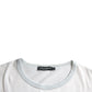 White Cotton Round Neck Short Sleeve T-shirt