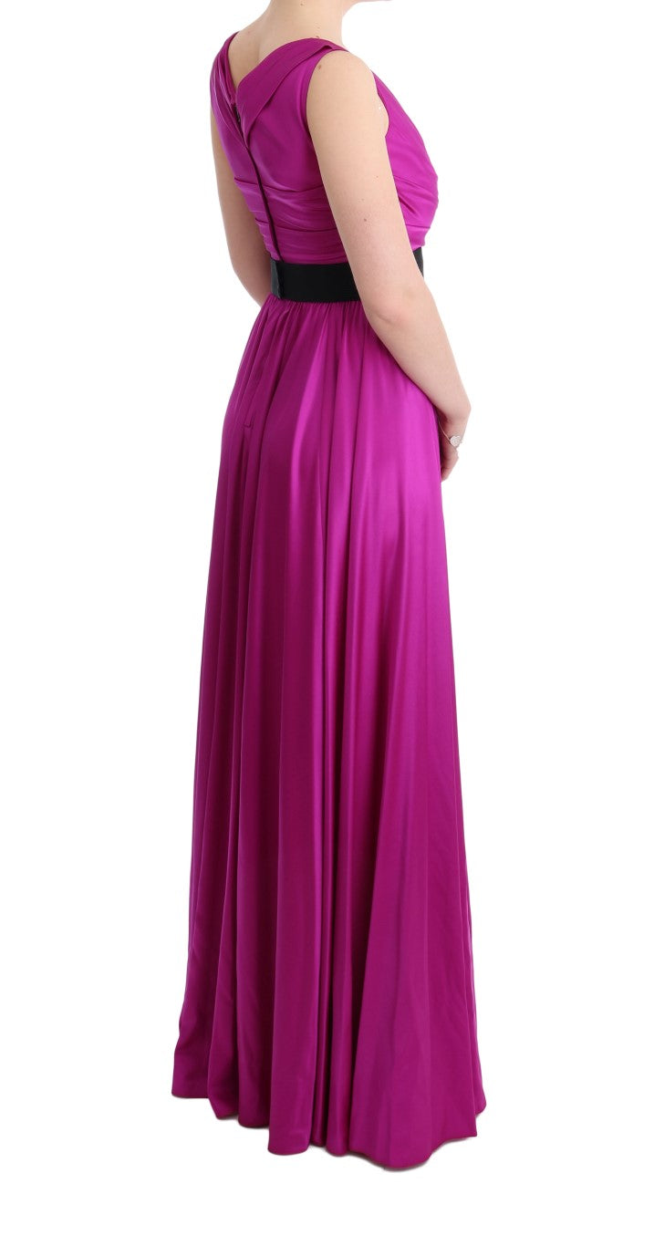 Elegant Pink Silk Gown Dress