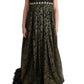 Sunflower Lace Crystal Maxi Shift Dress