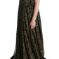 Sunflower Lace Crystal Maxi Shift Dress