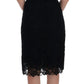 Elegant Black Knee-Length Sheath Dress