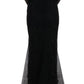 Elegant Full Length Black Sheath Maxi Dress