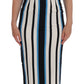 Chic Striped Silk Sheath Dress