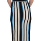 Chic Striped Silk Sheath Dress