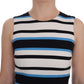 Chic Striped Silk Sheath Dress