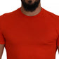 Orange Modal Short Sleeves Crewneck T-shirt