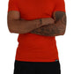 Orange Modal Short Sleeves Crewneck T-shirt