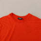 Orange Modal Short Sleeves Crewneck T-shirt