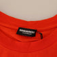 Orange Modal Short Sleeves Crewneck T-shirt