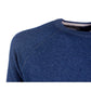 Navy Blue Cashmere Crew Neck Sweater - Slim Fit