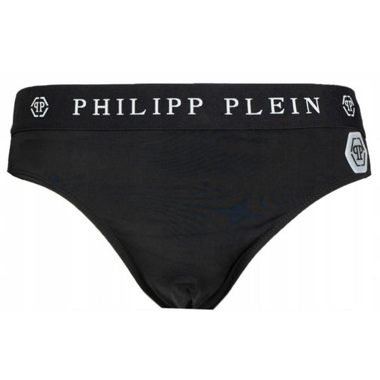 Sleek Nylon Swim Briefs with Iconic Logo Detail