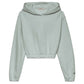 Chic Cropped Hooded Cotton Sweatshirt