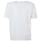 Elegant White Cotton Tee with Bold Blue Logo