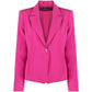 Fuchsia One-Button Stretchy Chic Blazer