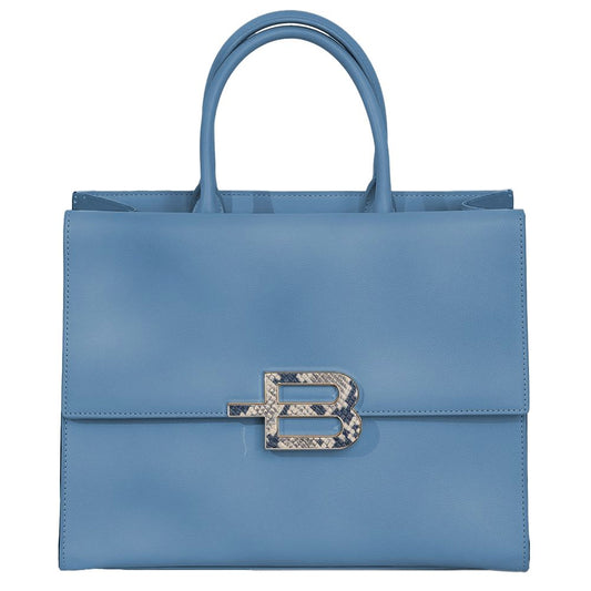 Chic Calfskin Handbag with Magnet Detail