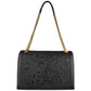 Elegant Floral Calfskin Shoulder Bag