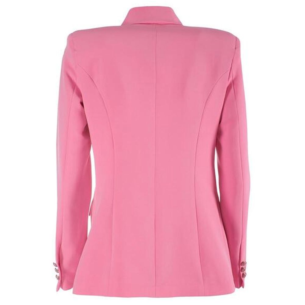 Elegant Pink Nylon Classic Jacket