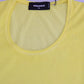 Yellow Round Neck Short Sleeve Shirt Top Blouse