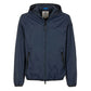 Sleek Blue Nylon Jacket - Zip Closure & Compact Design