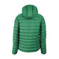 Chic Hooded Down Nylon Jacket in Lush Green