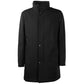 Elegant Virgin Wool Coat with Storm Protection