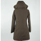 Elegant Brown Polygon Jacket with Hood