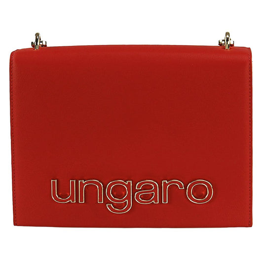 Chic Calfskin Shoulder Bag with Metal Logo