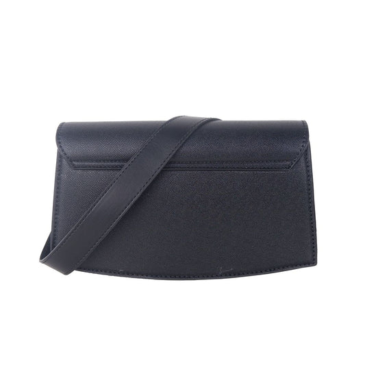 Black Polyethylene Women Crossbody Bag