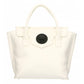 Elegant White Handbag With Magnetic Closure