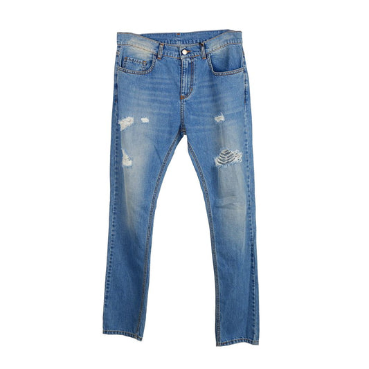 Blue Cotton Men's Italian Jeans