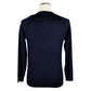 Elegant Blue Cashmere Blend Crewneck Sweater