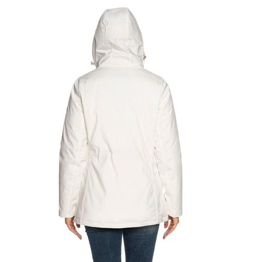 White Polyester Women's Jacket