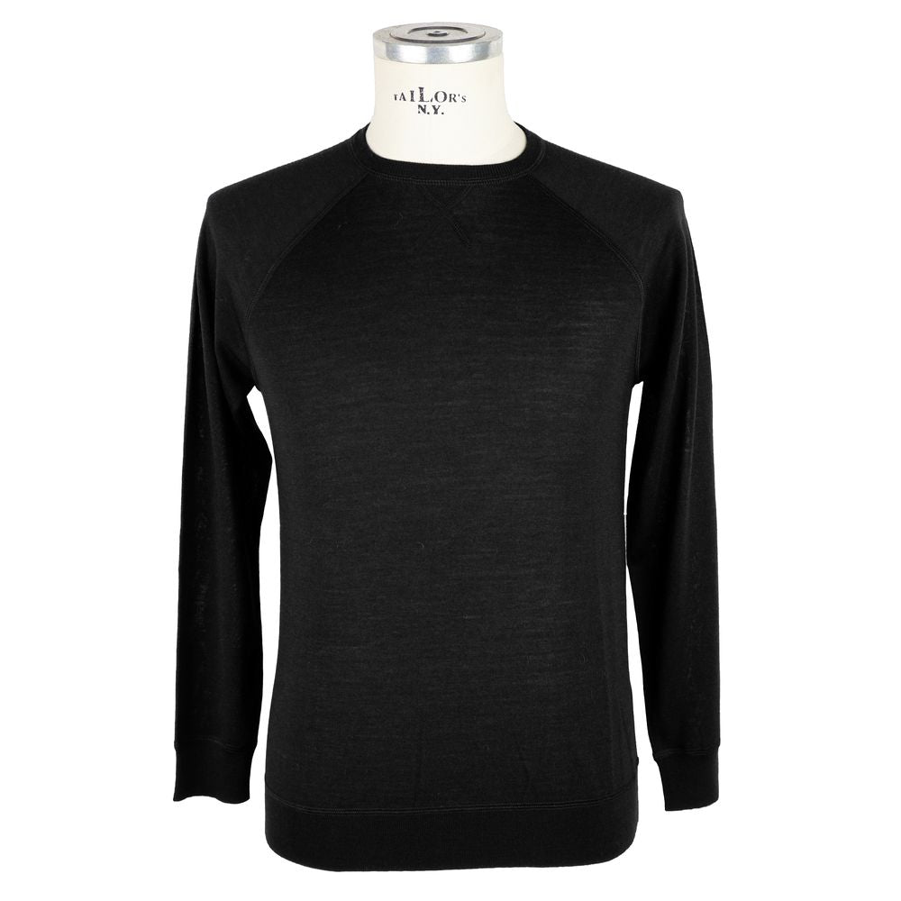 Black Wool Men Sweater