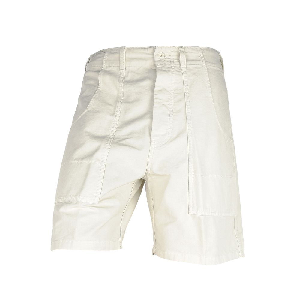 White Cotton Men's Bermuda Shorts