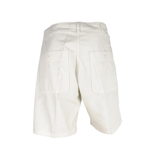 White Cotton Men's Bermuda Shorts