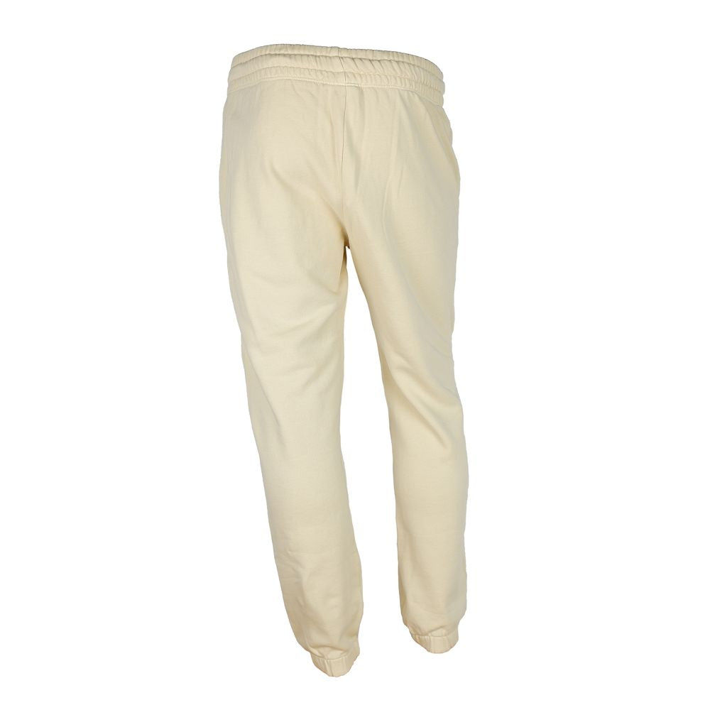 Beige Cotton Men's Trouser