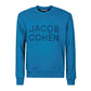 Light Blue Cotton Men Sweater