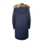 Blue Wool Men's Raincoat