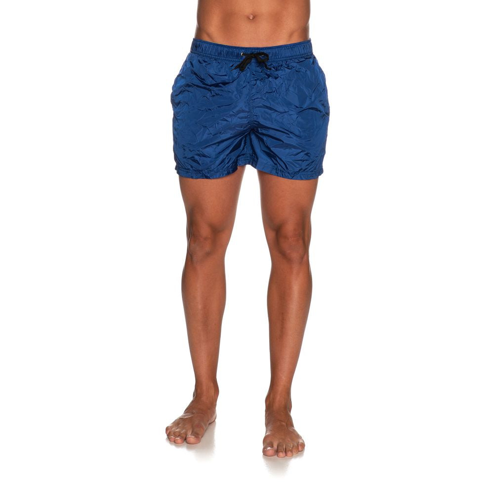 Blue Nylon Men's Swim Short