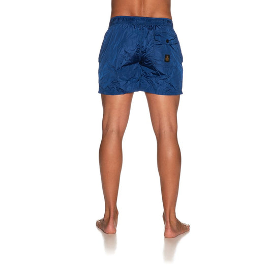 Blue Nylon Men's Swim Short