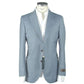 Light Blue Wool Men Blazer