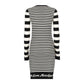 Elegant Striped Knit Dress with Long Sleeves